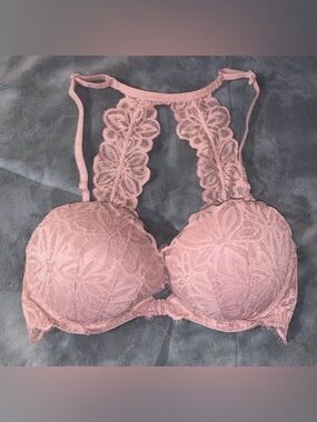 Victoria's Secret PINK "The Date" Racerback Push-Up Bra Dusty Rose Size 36DD